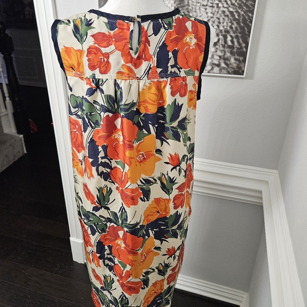 Oscar de la renta 100% silk floral tropical dress size 10 - Picture 7 of 9